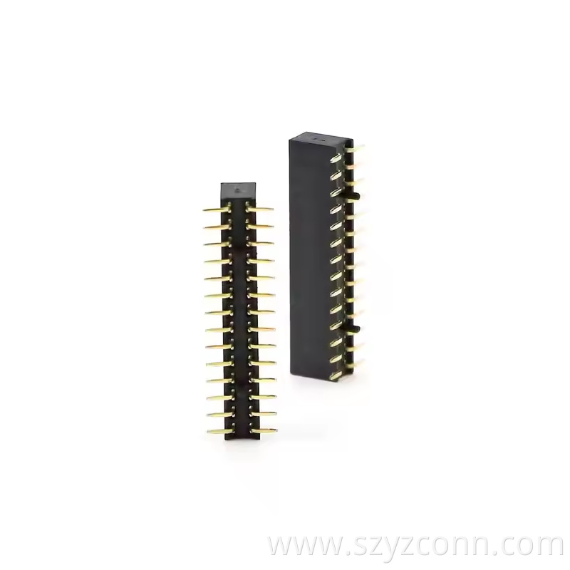 2.0mm Pitch Female Header Dual Row SMT With Post H6.35 22P-240P (1) 2.0mm Pitch Female Header Dual Row SMT With Post H6.35 22P-240P (1)